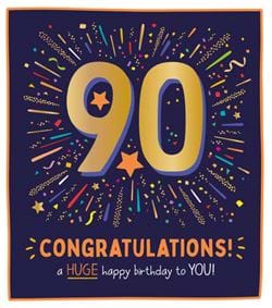 Congratulations 90th Birthday Card