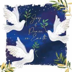 White Doves - Personalised Christmas Card
