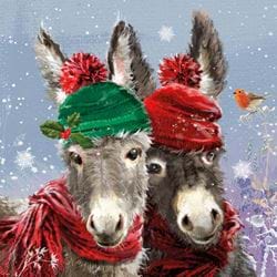 Happy Donkeys - Personalised Christmas Card