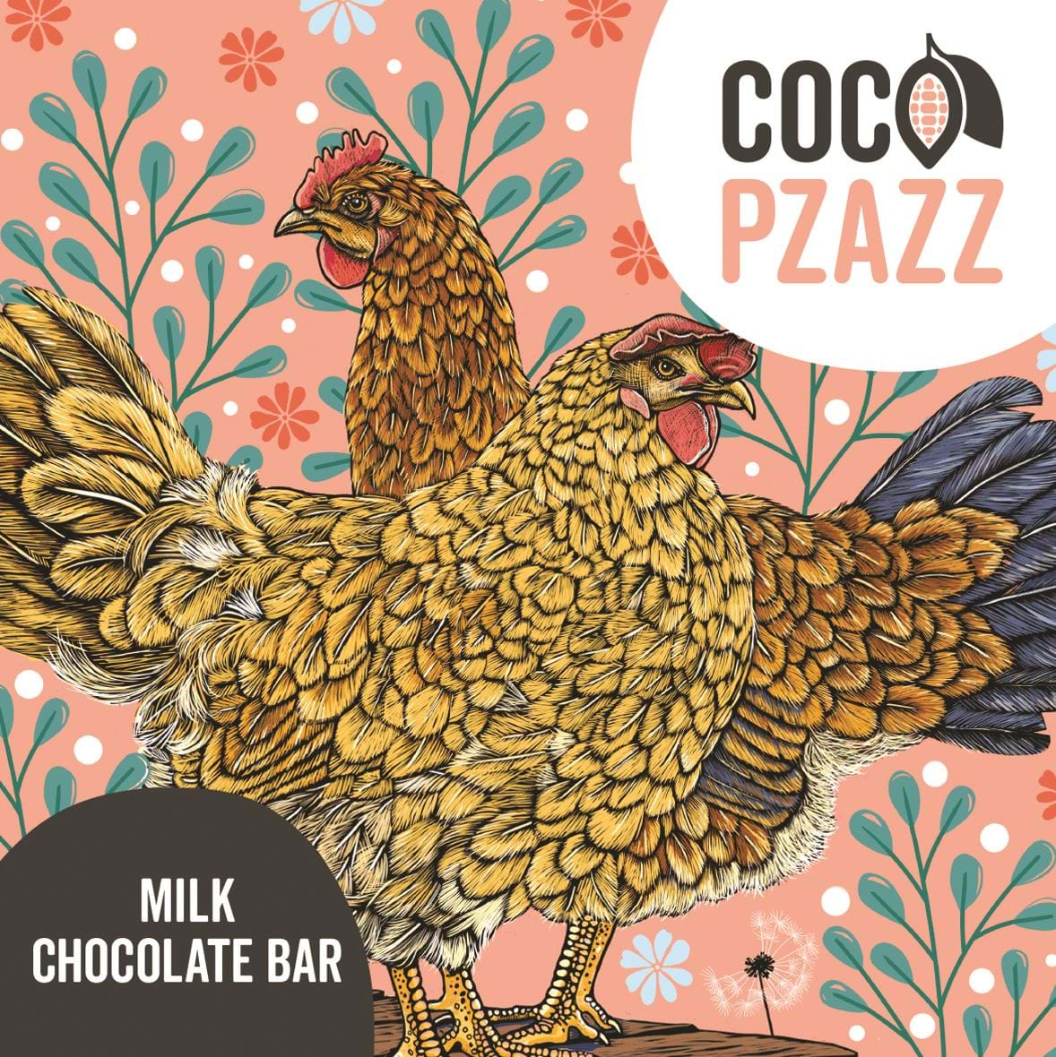Hens Milk Chocolate Bar by Coco Pzazz
