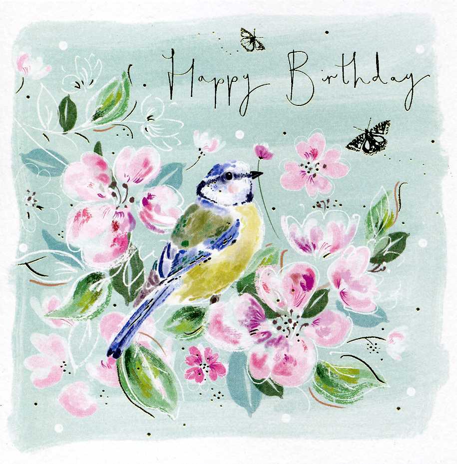 Blue Tit Birthday Card