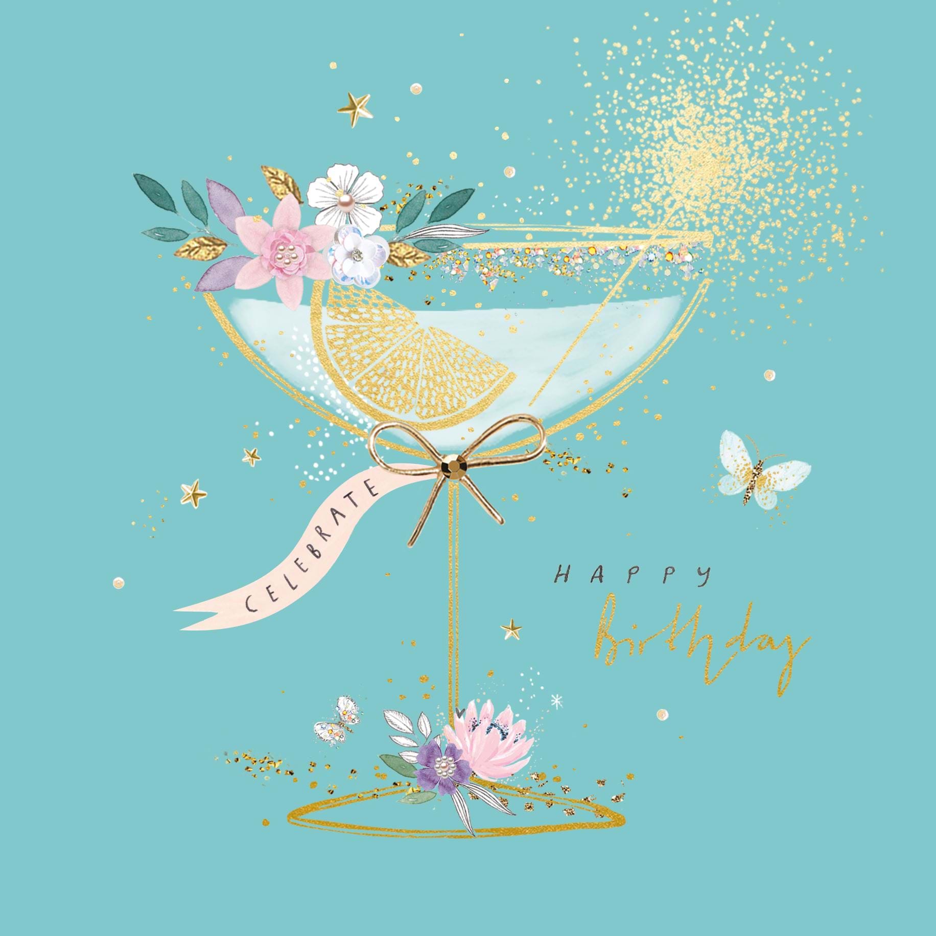 Cocktail Birthday Card