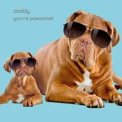 Talk To The Paw Father's Day Card