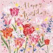 Wild Tulips Birthday Card