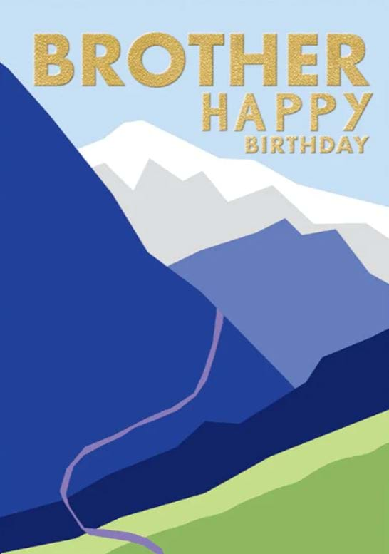 Mountains Brother Birthday Card