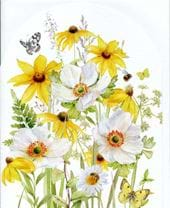 Yellow Floral Greeting Card